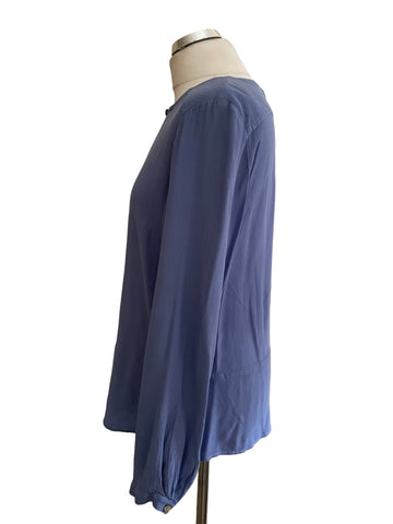 GHOST CORNFLOWER BLUE LONG SLEEVE TUNIC TOP SIZE S