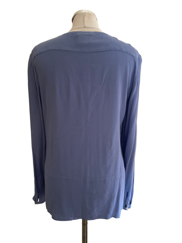 GHOST CORNFLOWER BLUE LONG SLEEVE TUNIC TOP SIZE S
