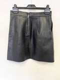 ZARA BASIC BLACK FAUX LEATHER A-LINE MINI SKIRT SIZE S