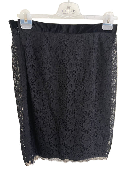 JIGSAW BLACK LACE PENCIL SKIRT SIZE M