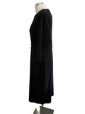 KIN BY JOHN LEWIS BLACK 3/4 SLEEVE MIDI DRESS SIZE 14