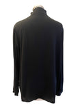 MARCCAIN BLACK V NECK LONG SLEEVE BLOUSE SIZE N4 UK 14