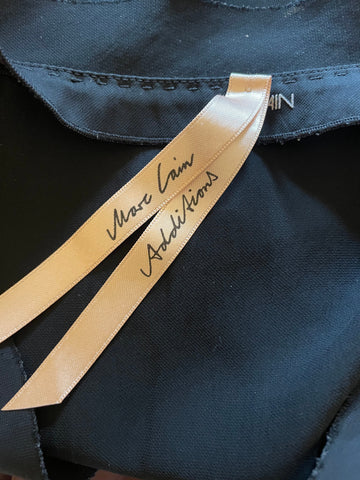 MARCCAIN BLACK V NECK LONG SLEEVE BLOUSE SIZE N4 UK 14