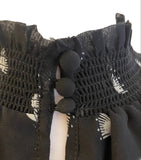 SOMERSET BY ALICE TEMPERLEY BLACK & GREY FAN PRINT TOP SIZE 14