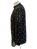 SOMERSET BY ALICE TEMPERLEY BLACK & GREY FAN PRINT TOP SIZE 14