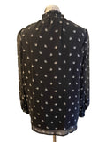 SOMERSET BY ALICE TEMPERLEY BLACK & GREY FAN PRINT TOP SIZE 14