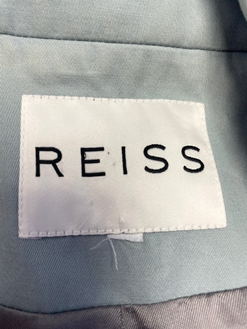 REISS CAINES AQUA DOUBLE BREASTED BELTED JACKET/ SHORT TRENCH COAT SIZE