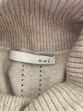OUI BEIGE CHILL ROLL NECK LONG SLEEVE JUMPER SIZE 12