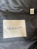 GANT BLACK QUILTED SLEEVELESS BELTED LONG GILET SIZE XS