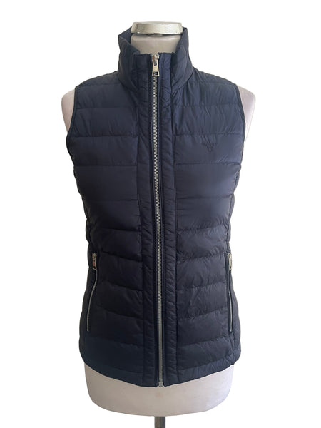 GANT NAVY BLUE QUILTED GILET SIZE XS