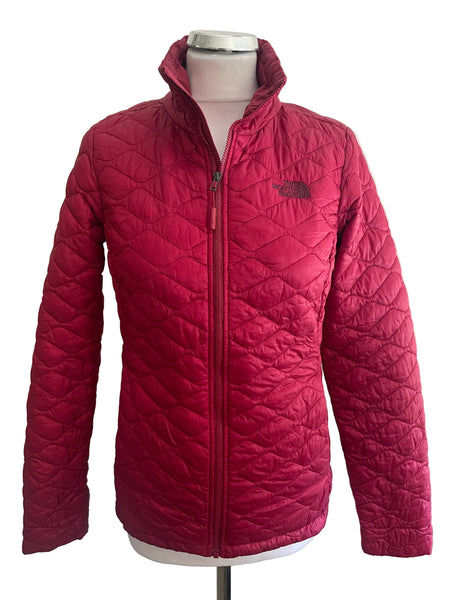 THE NORTH FACE DARK RED QUILTED JACKET SIZE S
