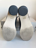OASIS BLACK SUEDE & FAUX LEATHER ROUND HEEL ANKLE BOOTS SIZE 5/38