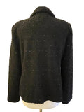 JOSEPH RIBKOFF BLACK SEQUIN TRIMMED BOUCLE JACKET SIZE 14