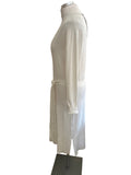 BRAND NEW SISTERS POINT CREAM V NECKLINE BELTED KNIT DRESS  SIZE XL
