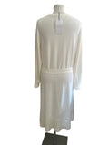 BRAND NEW SISTERS POINT CREAM V NECKLINE BELTED KNIT DRESS  SIZE XL