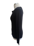 BRAND NEW SAINT TROPEZ BLACK BUTTON UP CARDIGAN SIZE S