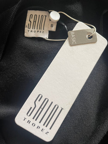 BRAND NEW SAINT TROPEZ BLACK BUTTON UP CARDIGAN SIZE S