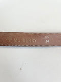 MULBERRY BLACK PATENT LEATHER BUCKLE BELT SIZE 32 IN