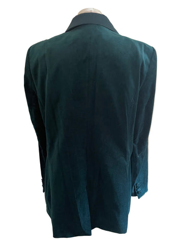 MARKS & SPENCER EVERGREEN VELOUR JACKET SIZE 14