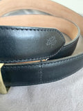 MULBERRY BLACK LEATHER & GOLD BUCKLE BELT SIZE 32 IN