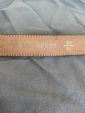 MULBERRY BLACK LEATHER & GOLD BUCKLE BELT SIZE 32 IN