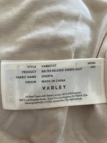 VARLEY CAFÉ SPICE BALTER RELAXED SHERPA GILET SIZE XS