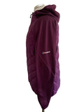 BERGHAUS HYDRO DOWN 600 BURGUNDY PART PADDED HOODED JACKET SIZE 16