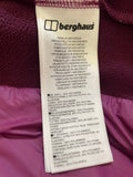 BERGHAUS HYDRO DOWN 600 BURGUNDY PART PADDED HOODED JACKET SIZE 16
