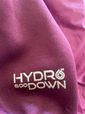 BERGHAUS HYDRO DOWN 600 BURGUNDY PART PADDED HOODED JACKET SIZE 16