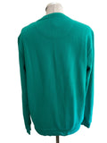BARBOUR COTTON BLEND EMERALD GREEN SWEATSHIRT  SIZE M