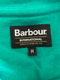 BARBOUR COTTON BLEND EMERALD GREEN SWEATSHIRT  SIZE M
