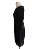 PHASE EIGHT BLACK PART LACE SPECIAL OCCASION PENCIL DRESS  SIZE 16