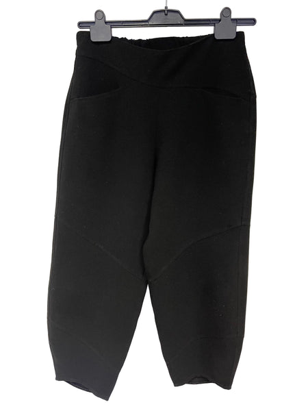 SAHARA BLACK BARREL LEG TROUSERS SIZE M