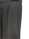 SEZANE BLACK CROPPED ELASTICATED WAIST TROUSERS SIZE 38 UK 10