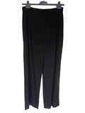 MAX MARA BLACK WOOL HIGH RISE WIDE LEG TROUSERS SIZE 14