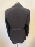 WHISTLES BLACK TUXEDO TAILORED WIDE LEG TROUSER SUIT SIZE 16