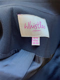 WHISTLES BLACK TUXEDO TAILORED WIDE LEG TROUSER SUIT SIZE 16