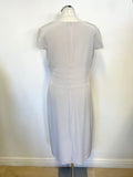 GINA BACCONI LIGHT GREY CAP SLEEVE DRESS & JACKET SPECIAL OCCASION SUIT SIZE 14