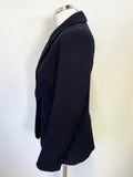 CLAUDIE PIERLOT VALERIA NAVY BLUE LONG SLEEVE JACKET SIZE 36 UK 8