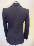 CLAUDIE PIERLOT VALERIA NAVY BLUE LONG SLEEVE JACKET SIZE 36 UK 8