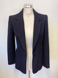 CLAUDIE PIERLOT VALERIA NAVY BLUE LONG SLEEVE JACKET SIZE 36 UK 8