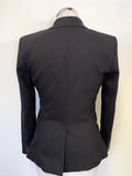 REISS DARTMOUTHS BLACK WOOL MIX  LONG SLEEVED JACKET SIZE 8