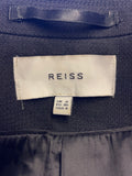 REISS DARTMOUTHS BLACK WOOL MIX  LONG SLEEVED JACKET SIZE 8