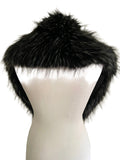 UNBRANDED BLACK & BEIGE FAUX FUR COLLAR/STOLE