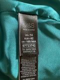 TWIGGY FOR MARKS & SPENCER EMERALD GREEN SUEDE ZIP UP JACKET SIZE 14