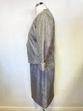 ROMAN SILVER GREY SLEEVELESS DRESS & 3/4 SLEEVED JACKET SPECIAL OCCASION SUIT SIZE 10 UK 14