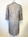ROMAN SILVER GREY SLEEVELESS DRESS & 3/4 SLEEVED JACKET SPECIAL OCCASION SUIT SIZE 10 UK 14