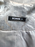 ROMAN SILVER GREY SLEEVELESS DRESS & 3/4 SLEEVED JACKET SPECIAL OCCASION SUIT SIZE 10 UK 14