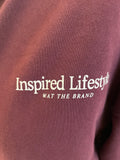 WAT THE BRAND INSPIRED LIFESTYLE BURGUNDY HOODIE & JOGGING BOTTOM SET SIZE S/XS