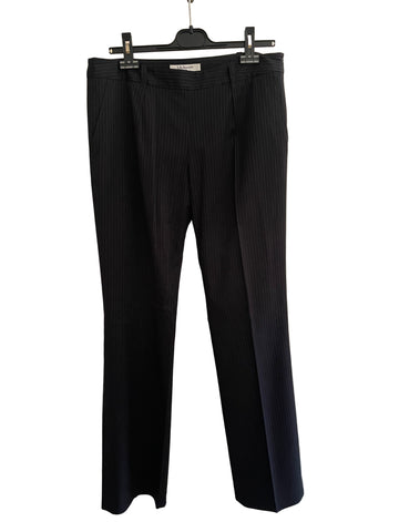 L.K BENNETT CHARCOAL PINSTRIPE TAILORED TROUSERS SUIT  SIZE 14